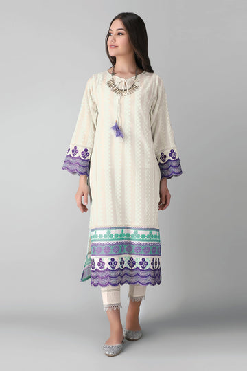 Khaadi I21292 White Summer Lawn 2021